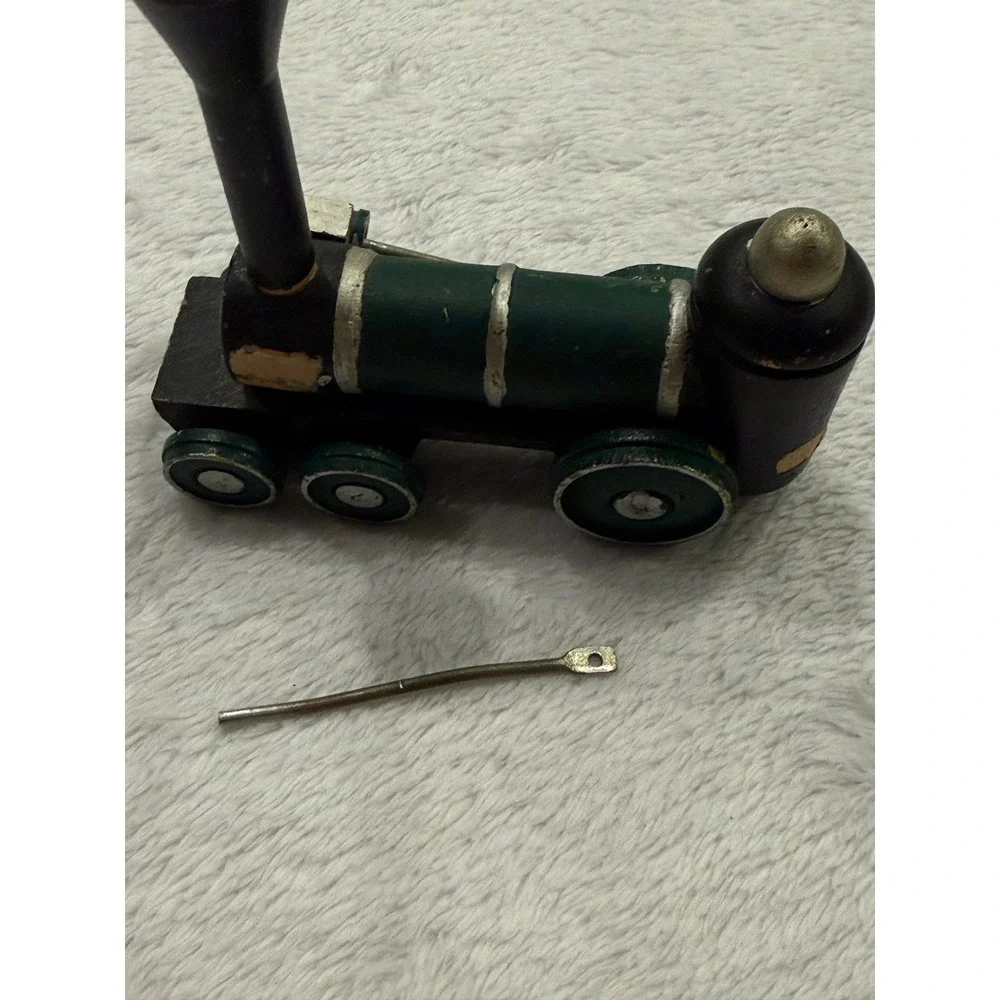 Vintage‎ Montgomery Schoolhouse Vermont Wooden Train Locomotive and Coal Car Set